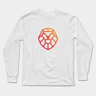 geometric lion head icon design Long Sleeve T-Shirt